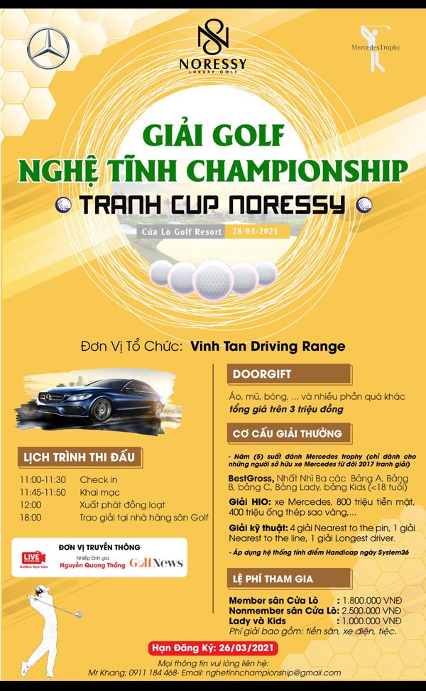 Lịch thi đấu của giải golf